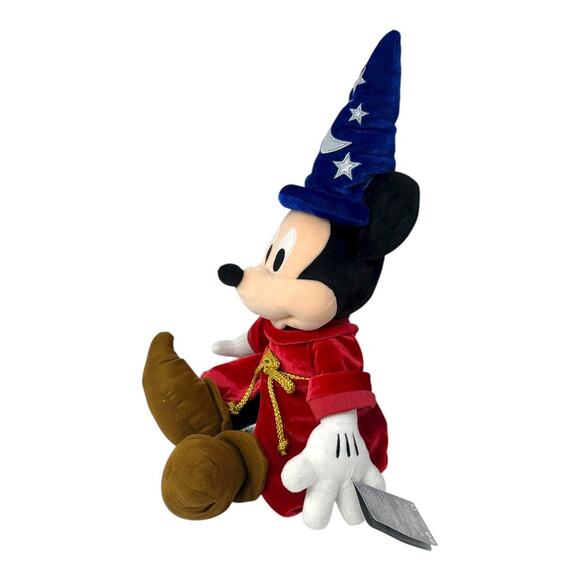 Disney Parks Sorcerer Mickey Fantasia Plush Stuffed Toy with Hat - Picture 2 of 9